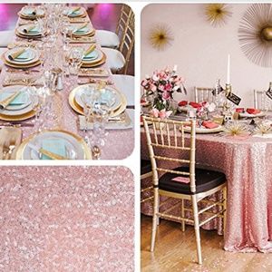 🌼 Blush Pink Sequin Table Runner